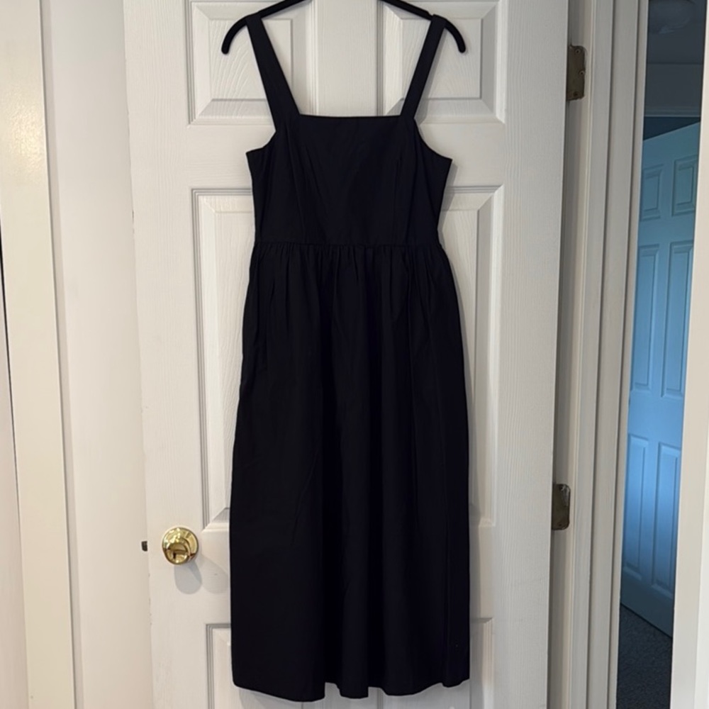 Target Black Pleated Midi Sundress Square Neck